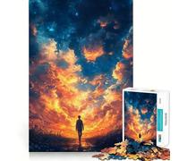 Silueta bajo un Cielo Estrellado, Rompecabezas de 1000 Piezas para Adultos, Juguete de lógica Mental, Alivio de la tensión, Corte Firme, 50x75cm