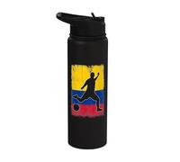 Silueta Bandera Colombiana Amante Deportivo Orgullo Colombia Stainless Steel Insulated Water Bottle