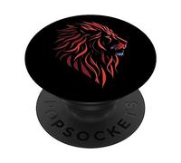 Silueta Cabeza de León Diseño Gráfico Arte Cumpleaños PopSockets PopGrip Adhesivo