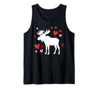 Silueta de Alce Corazón Día de San Valentín Lindo Bosque Camiseta sin Mangas