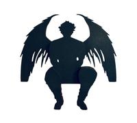 Silueta De Ángel Negro: Decoración Moderna De Estante, Accesorios Elegantes Para Estantes Para Sala De Estar, Dormitorio, Oficina Y Área De Entrada | Objeto Decorativo De Pared Y Estante, Diseño