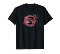 Silueta de árbol bonsái Flor de Cerezo Zen Arte japonés Camiseta