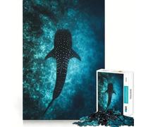 Silueta de Ballena, Rompecabezas de 1000 Piezas para Adolescentes, Juguete de lógica Clara, pasatiempo Tranquilo, Corte Perfecto, Regalo clásico 50x75cm