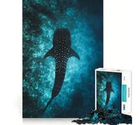 Silueta de Ballena, Rompecabezas de 1000 Piezas para Adolescentes, para Recordar, Mejorar, Relajarse, Mente, Obra de Arte de Corte nítido 38x26cm