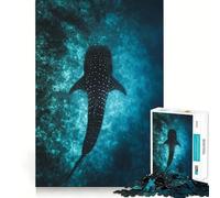 Silueta de Ballena Rompecabezas difícil para Adultos 1000 Piezas Juguete de lógica Vínculo Familiar Corte de precisión Sorpresa cálida 38x52cm
