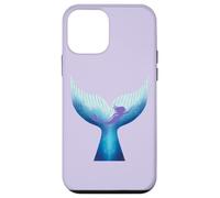 Silueta de ballena y sirena Carcasa para iPhone 12 mini