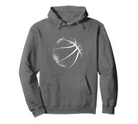 Silueta de Baloncesto, Baloncesto Sudadera con Capucha, Unisex para Adultos, Asfalto, XXL