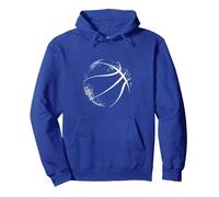 Silueta de Baloncesto, Baloncesto Sudadera con Capucha, Unisex para Adultos, Azul Real, XXL