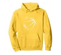 Silueta de Baloncesto, Baloncesto Sudadera con Capucha, Unisex para Adultos, Limón, XXL