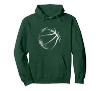 Silueta de Baloncesto, Baloncesto Sudadera con Capucha, Unisex para Adultos, Verde Bosque, XL