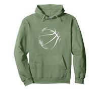 Silueta de Baloncesto, Baloncesto Sudadera con Capucha, Unisex para Adultos, Verde Salvia, XXL