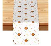 Silueta de Baloncesto,Camino de Mesa de Lino sintético para el hogar, Fiestas, comedores, 33 x 183 cm