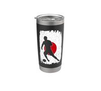 Silueta de bandera japonesa amante de los deportes del orgullo Vaso térmico de acero inoxidable de doble pared