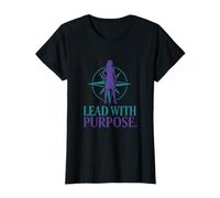Silueta de brújula Feminista de Plomo con propósito Camiseta