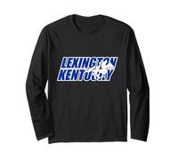 Silueta de Caballo de Carreras Dentro de Lexington Kentucky Letras atrevidas Manga Larga