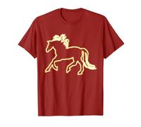 Silueta De Caballo De Fuego Año Nuevo Chino 2026 Zodíaco Lunar Camiseta