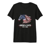 Silueta de Caballo permaneciendo Salvaje USA Vintage Caballo Occidental Camiseta Premium