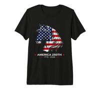 Silueta de Caballo permaneciendo Salvaje USA Vintage Caballo Occidental Camiseta Premium