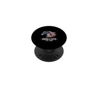 Silueta de Caballo permaneciendo Salvaje USA Vintage Caballo Occidental PopSockets PopGrip Adhesivo