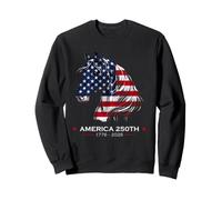 Silueta de Caballo permaneciendo Salvaje USA Vintage Caballo Occidental Sudadera