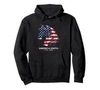 Silueta de Caballo permaneciendo Salvaje USA Vintage Caballo Occidental Sudadera con Capucha