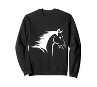 Silueta De Cabeza De Caballo Moderna Minimalista Semental Sudadera