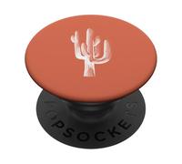Silueta de Cactus Saguaro del Desierto PopSockets PopGrip Adhesivo