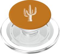Silueta de Cactus Saguaro del Desierto PopSockets PopGrip para MagSafe
