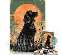Silueta de Cocker Spaniel Rompecabezas para Adultos 1000 Piezas Juguete Educativo para aliviar el estrés Adecuado para decoración de Escritorio. 38x26cm
