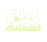 Silueta de copo de nieve luminosa de Navidad, despegar y calcomanías reutilizables para crear un ambiente festivo en múltiples espacios, incluyendo el hogar y la oficina (YJ6021)
