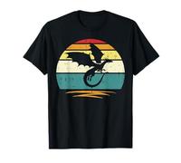 Silueta de dragón Volador Puesta de Sol Retro Occidental Hombres Mujeres niños Camiseta
