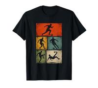 Silueta De Fútbol Vintage Retro Hábil Jugador Camiseta