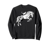 Silueta de Gato a Caballo para Amantes de los Animales Gato Divertido Sudadera