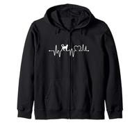 Silueta de Gato de Bengala Heartbeat Sudadera con Capucha