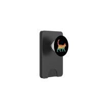 Silueta de Gato Retro garabateado, Arte Minimalista PopSockets PopWallet para MagSafe