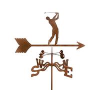 Silueta de Golf para Hombres, Montaje en Techo, Veleta, indicador de dirección del Viento, Herramientas de medición de Veleta con Revestimiento antioxidante para decoración de jardín