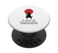 Silueta de Guerrero samurái, Tierra de Samurai PopSockets PopGrip Adhesivo