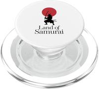Silueta de Guerrero samurái, Tierra de Samurai PopSockets PopGrip para MagSafe
