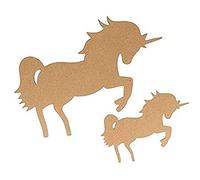 Silueta de madera mdf Unicornio - 15 cm