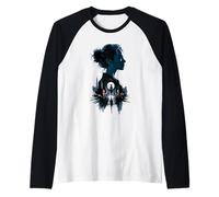 Silueta De Noche De Ciudad Mujer Camiseta Manga Raglan