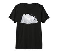 Silueta de Paisaje de Lobo Camiseta Premium