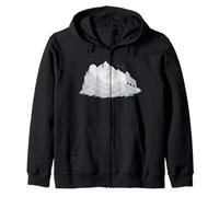 Silueta de Paisaje de Lobo Sudadera con Capucha