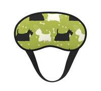 Silueta de perro Scottie Westie Tier, Cubiertas oculares completas, antifaces para dormir que bloquean la luz, orejeras opacas para dormir