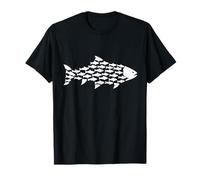 Silueta De Pescado Trucha Lindo Pez Divertido Amante Camiseta