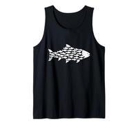 Silueta De Pescado Trucha Lindo Pez Divertido Amante Camiseta sin Mangas