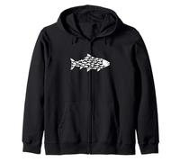 Silueta De Pescado Trucha Lindo Pez Divertido Amante Sudadera con Capucha