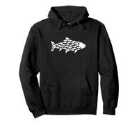 Silueta De Pescado Trucha Lindo Pez Divertido Amante Sudadera con Capucha