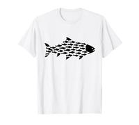Silueta De Pescado Trucha Lindo Pez Divertido Pescado Camiseta