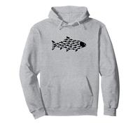 Silueta De Pescado Trucha Lindo Pez Divertido Pescado Sudadera con Capucha
