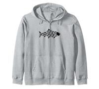 Silueta De Pescado Trucha Lindo Pez Divertido Pescado Sudadera con Capucha